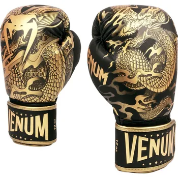Boxerské rukavice Boxerské rukavice VENUM Dragon's Flight Černo/bronzová vel. 12 oz