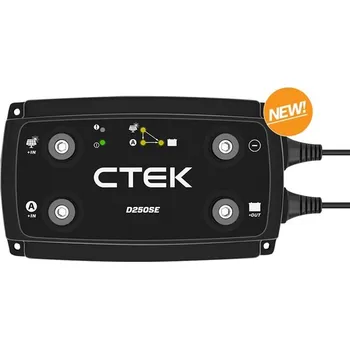 Auto-moto baterie CTEK Nabíječka D250SE, 12V, 20A (12V DC/DC nabíječka, nabíjecí proud 20A, typ akumulátoru WET, AGM, GEL, EFB, LiFePO4, kapacita akumulátoru 40-300Ah, podpora solárních panelů a dalších DC zdrojů, integrovaný MPPT)