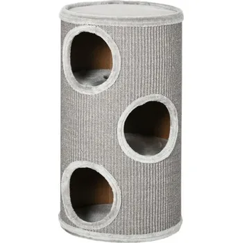 Škrabací válec pro kočky, světle-šedá - 38x38x70 cm