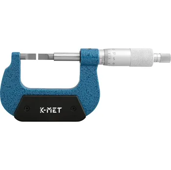 Mikrometr na zápichy KINEX/K-MET 25-50 mm, 0.01mm, 0,75x6/6,5mm, přesnost ±0,004mm, DIN&nbsp;863, IP&nbsp;65 (7075-02-050)