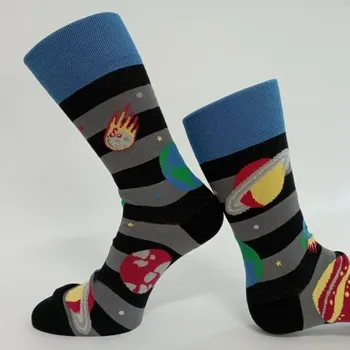 Pánské ponožky Trepon vzorované ponožky Vesmír šedá vel. 42-46