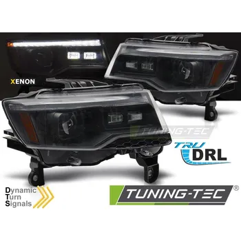 Přední světlomet CHRYSLER JEEP GRAND CHEROKEE 14-21 ČERNÁ TUBUSOVÁ SVĚTLA SEQ HID