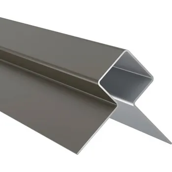 Stavební profil Profil vnější HardiePlank MetalTrim espresso – 3000 mm 5ks/bal