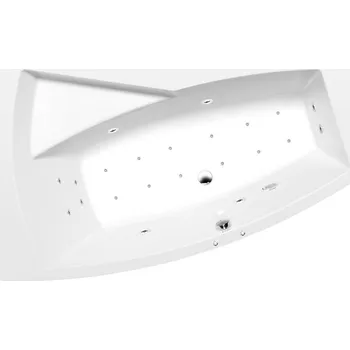 Vana EVIA L hydromasážní vana, 170x100x47cm, Active Hydro-Air, chrom