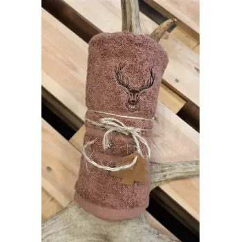 Ručník Myslivecký ručník jelen - hnědý (Myslivecký ručník)