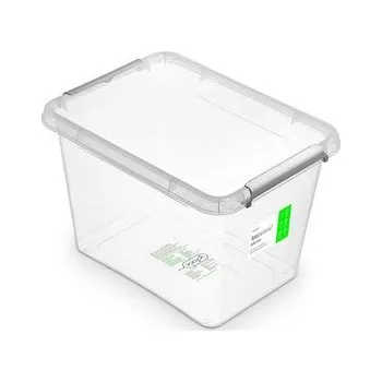 Dóza na potraviny antibakter.box 19,0 l 39x29x26cm, transp.plast