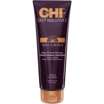 Kosmetika CHI Deep Brilliance Olive & Monoi Deep Protein Masque Strengthening Treatment - hloubková proteinová posilující maska 237 ml