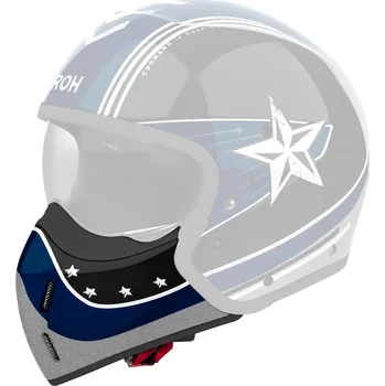 Příslušenství k helmě na motorku bradový chránič pro přilbu J110, AIROH (Command - modrý lesklý)