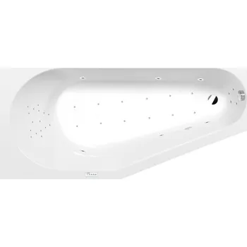 Vana TIGRA L hydromasážní vana, 170x80x46cm, Highline Hydro-Air, chrom