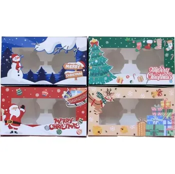 Dárková krabička Papírová krabička na vánoční cukroví - MODRÁ - 1 ks (Značka: STARAISE)