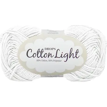 Volný čas Drops Cotton Light 02 bílá
