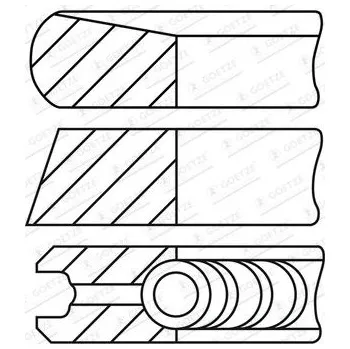 Píst motoru Sada pístních kroužků FEDERAL MOGUL 08-450600-00