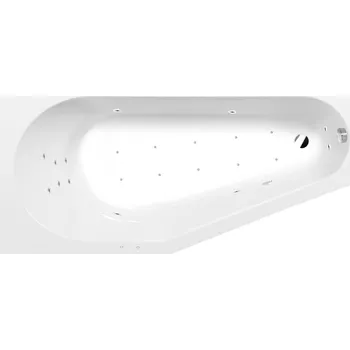 Vana TIGRA L hydromasážní vana, 150x75x46cm, Attraction Hydro-Air, chrom