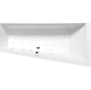 Vana ANDRA R hydromasážní vana, 180x90x45cm, Highline Hydro-Air, chrom