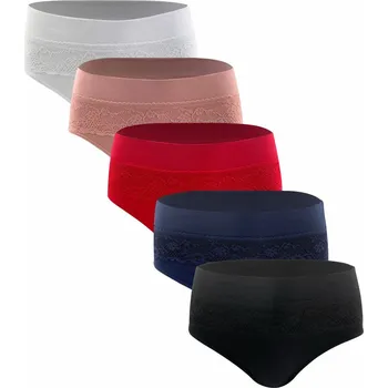 Kalhotky GREENICE Bezešvé krajkové kalhotky GREE-6296 - 3 ks Barva: Mix, Velikost: M/L