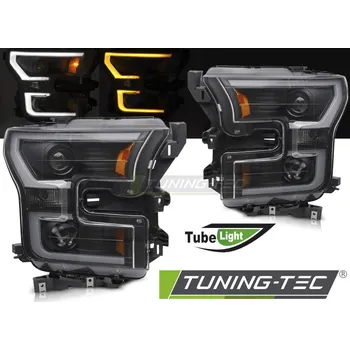 Přední světlomet PŘEDNÍ SVĚTLA TUBE LIGHT DOUBLE BLACK pro FORD F150 MK13 14-17