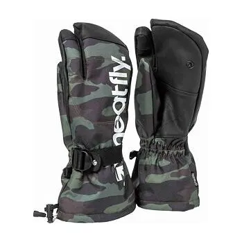 Rukavice Meatfly pánské rukavice Limp Rampage Camo | Černá | Velikost L