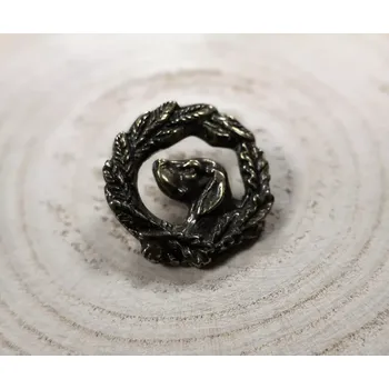 Odznak - hlava psa zlatá (Myslivecká ozdoba)