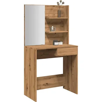 Toaletní stolek vidaXL Toaletní stolek se zrcadlem dub artisan 74,5 x 40 x 141 cm