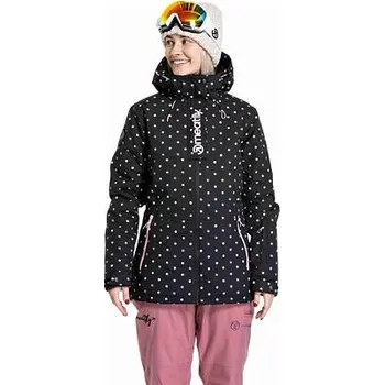 Meatfly dámská SNB & SKI bunda Kirsten Dusty Color Dots | Černá | Velikost XL