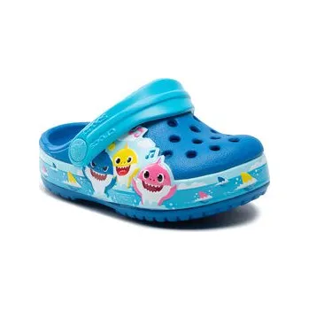Dámské pantofle Nazouváky Crocs Crocsflbaby Shark Band Clog T 207066 Modrá 19_20