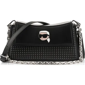 Kabelka KABELKA KARL LAGERFELD K/IKONIK 2.0 LEATHER SHB STUDS BLACK