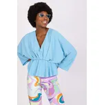 ItModa Světle modrá halenka s výstřihem do V Velikost: UNI