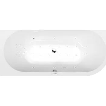 Vana VIVA L hydromasážní vana, 175x80x47cm, Highline Hydro-Air, chrom