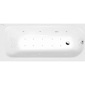 Vana LAURA hydromasážní vana, 160x70x39cm, Highline Hydro-Air, chrom