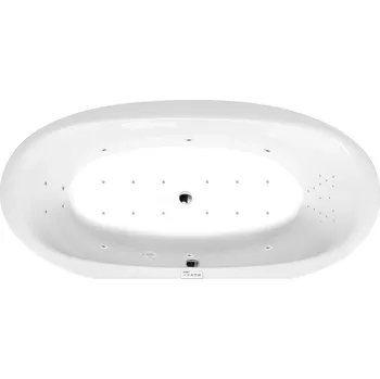 Vana STADIUM hydromasážní vana, 190x95x46cm, Highline Hydro-Air, chrom