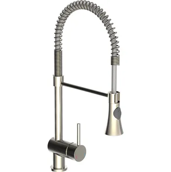 SCHÜTTE kuchyňská baterie CORNWALL s rozprašovačem na nádobí, výsuvná kuchyňská baterie, kuchyňská baterie, vzhled nerezové oceli | 79155
