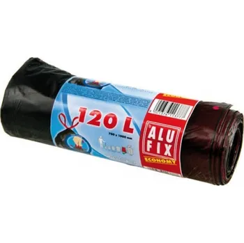 Pytle na odpadky Pytle do koše Alufix Basic - 70x100cm / 120l / 17my / 10 ks / černá