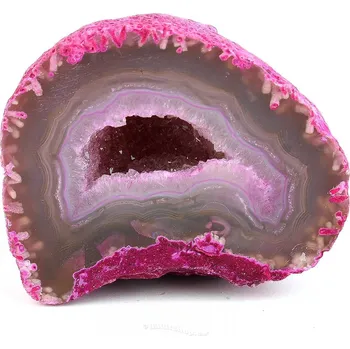 Přírodní kámen Geoda s dutinou z růžového achátu 159g (Brazílie)