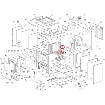Krbová kamna La Nordica - náhradní litinový rošt pro America / Cucinotta