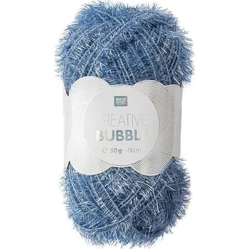 Příze Rico design háčkovací příze na výrobu žínek Creative Bubble odstín 024 modrá
