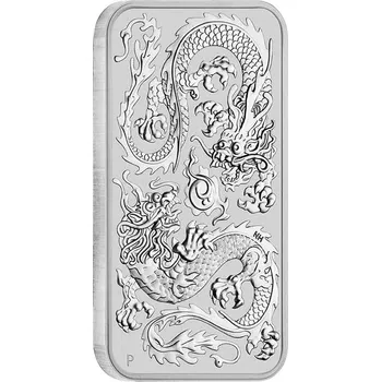 Stříbrná mince ve tvaru slitku 1 Oz Rectangular Dragon 2020