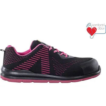 Pracovní obuv Dámská bezpečnostní polobotka ARDON®FLYTEX S1P ESD - růžová 35 černá 38