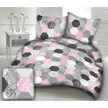 Povlečení krepové Katrin růžové TiaHome 1x Polštář 90x70cm, 1x Přikrývka 140x200cm