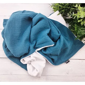 Dětská deka Kulišárny Dětská deka s velvetem - SMARAGD mušelín