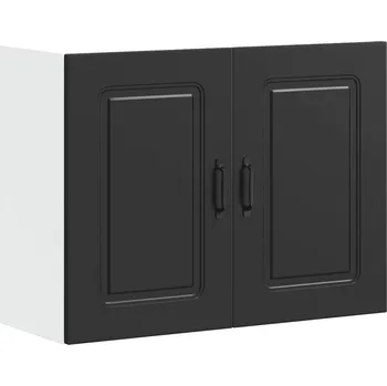 Kuchyňská skříňka Kuchyňská nástěnná skříňka "Kalmar" černý kompozitní Černý 853588