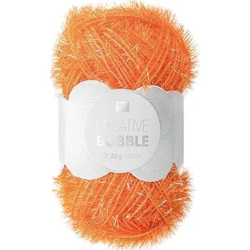 Příze Rico design háčkovací příze na výrobu žínek Creative Bubble odstín 021 oranžová