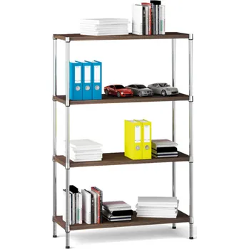 Dílenský regál Chromovaný regál s laminovanými policemii, 1500 x 900 x 450 mm