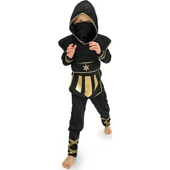 Karnevalový kostým PartyDeco Kostým dětský Ninja černý 5- 6 let (110-116)