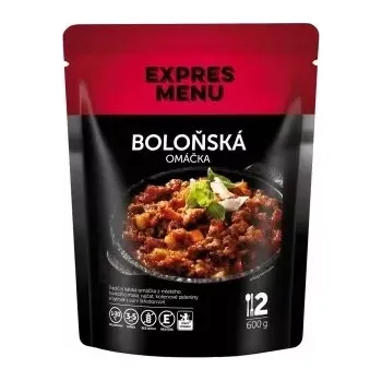 Trvanlivě pečivo Expres Menu Tradiční italská omáčka z mletého hovězího, šťavnatých rajčátek, kořenové zeleniny a bylinek s vůní Středomoří. 2 porce