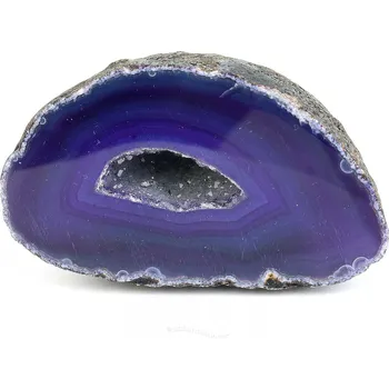 Přírodní kámen Geoda s dutinou z fialového achátu 169g (Brazílie)