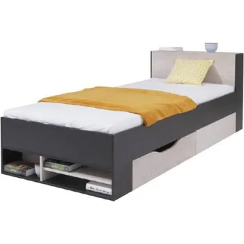 Ložnice Meblar Postel Planet PL14 Vyber provedení: černá + dub + béžová