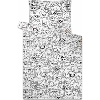 Povlečení Dadka Povlečení Mikrovlákno a Mikroflanel Kočky a Psi 140x200 70x90