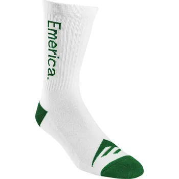 Pánské ponožky emerica Ponožky pure crew socks white/green