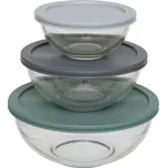 5five Simply Smart Skleněné mísy s víčky SO SIMPLE, 3 kusy