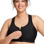 Blancheporte Sportovní stahující podprsenka se zapínáním vpředu, bez kostic černá 75G